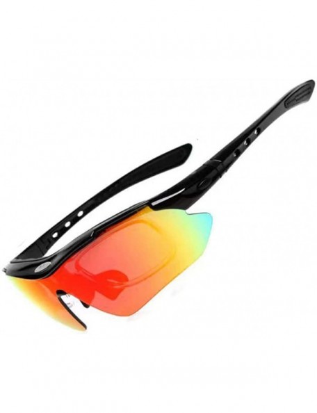 Sport Polarized Sports Sunglasses For Men Women Cycling Driving Sun Glasses TR90 Frame - Black Hot - C918TIEZSA4 $44.72