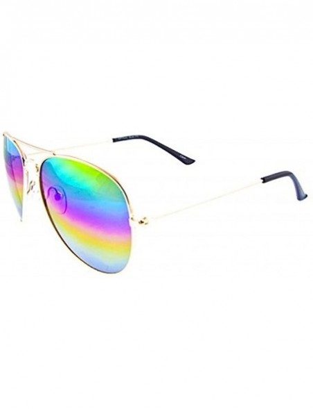 Aviator Aviator Frame Sunglasses- Dark Lens/Gold Frame - C412O7H0XWM $8.18