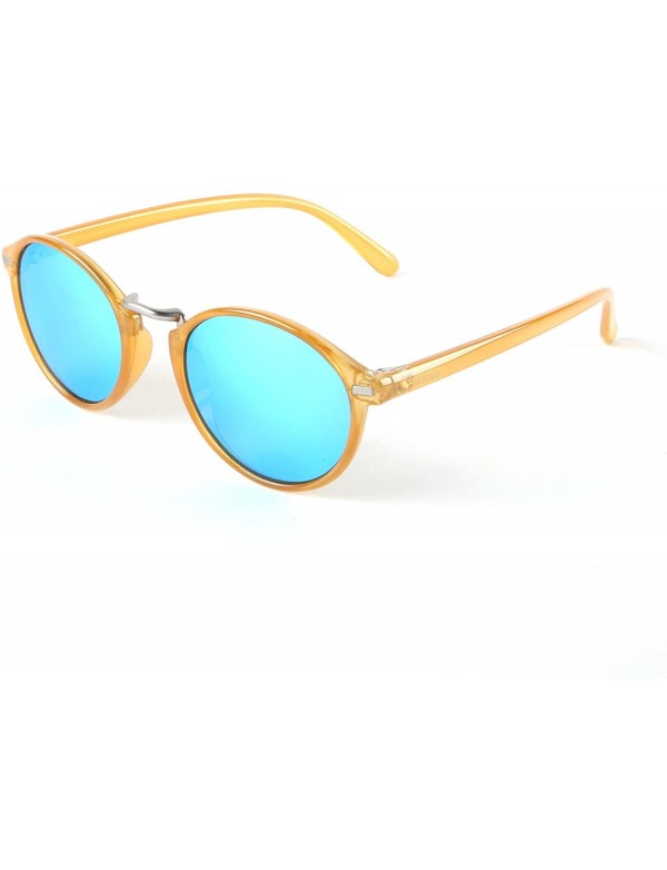 Sport Kids Sunglasses- Retro 80s Polarized Sunglasses for Children Boys and Girls - Caramel-no.2 - CL18568CMWY $25.23