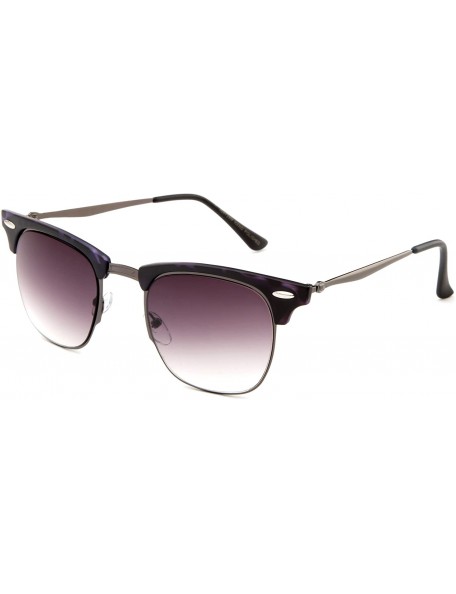 Rimless "Luciano" Semi-Rimless Vintage Design with UV400 Gradient Lenses Fashion Sunglasses - Purple - C212N0BCG1S $9.74