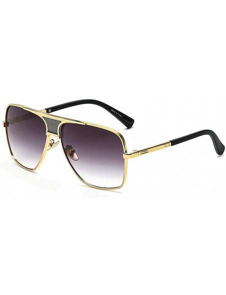 Rectangular Fashion Lady Sunglasses Square Brand Designer Retro Mens Goggle UV400 - C6 - C118RDSANWC $15.77