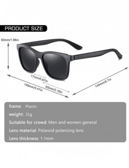 Square Men Polarized Sunglasses TR90 Frame Fashion Mirror Driving Fishing Sunglasses for Male UV400 - C3brown - CZ199QCL76Y $...