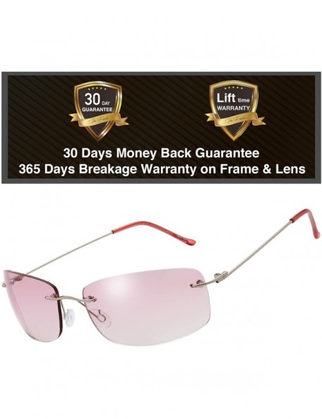 Goggle Minimalist Small Rectangular Sunglasses Clear Eyewear Spring Hinge - Gift Box Package - C6192302EZ7 $14.10