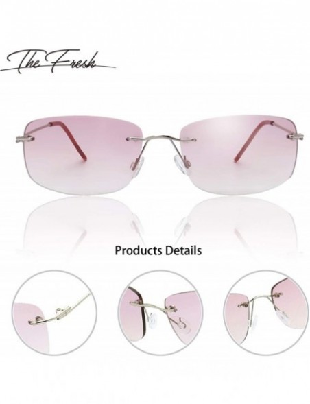 Goggle Minimalist Small Rectangular Sunglasses Clear Eyewear Spring Hinge - Gift Box Package - C6192302EZ7 $14.10