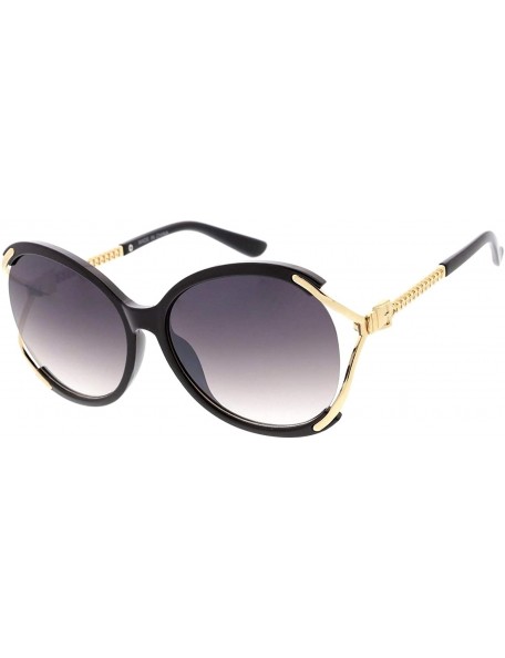 Butterfly Retro Fashion Oversized Butterfly Frame Sunglasses B36 - Black - CX19203D2HI $21.60