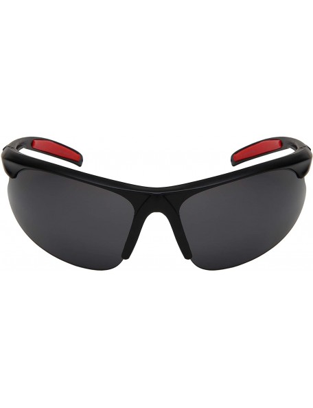 Semi-rimless Sport Wrap Around Style Active UV Protection Sunglasses Solid Lens for Men Women - CQ18YURLY06 $9.13