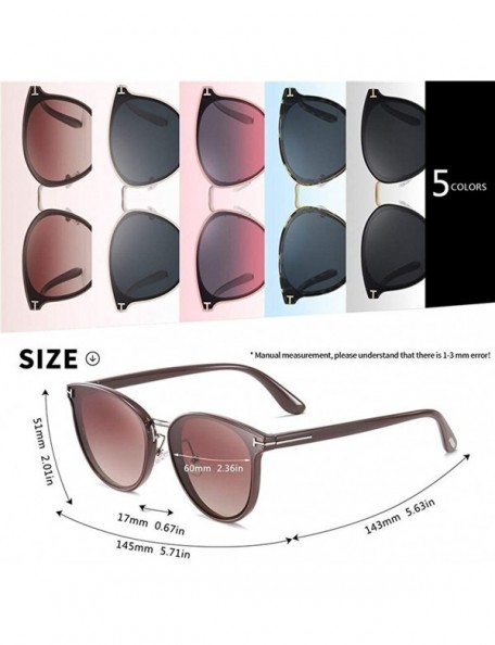 Round Women Men Round Polarized Sunglasses Fashion Driving Sun glasses For Ladies - C4brown - CP199HAMQQS $12.36