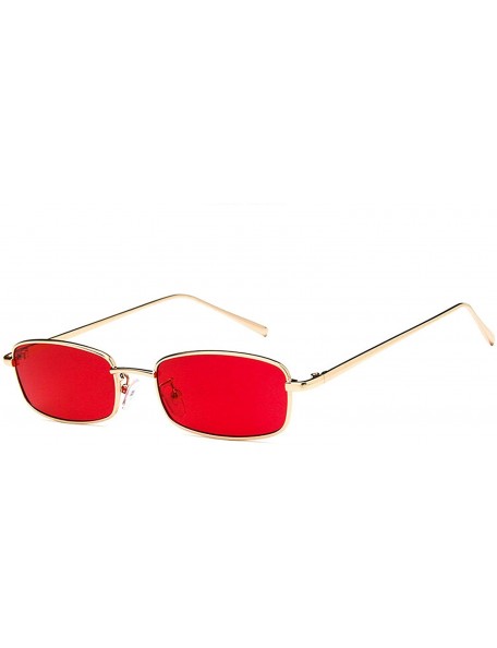 Oversized Vintage style Sunglasses for Unisex metal Resin UV 400 Protection Sunglasses - Gold Red - CE18T2TR5I9 $16.76