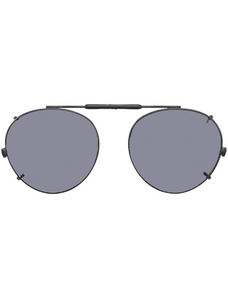 Round Visionaries Polarized Clip on Sunglasses - Round - Bronze Frame - 47 x 42 Eye - CL12MA21IKG $41.21