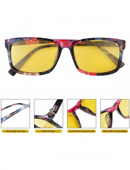 Round Night Driving Glasses Anti-glare Eyewear Square Polarized HD night vision Sunglasses For Women&Men Stylish - CM18DU4IY8...