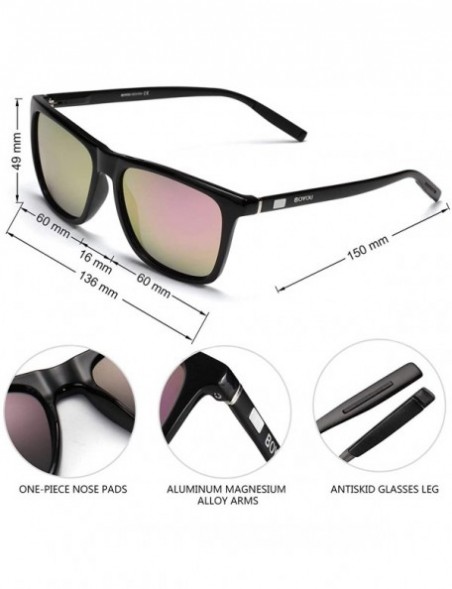 Sport Polarized Sunglasses for Men and Women UV400 Protection Sunglasses Safe Driving Sunglasses Metal Spring Temples - CB18T...