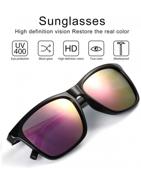 Sport Polarized Sunglasses for Men and Women UV400 Protection Sunglasses Safe Driving Sunglasses Metal Spring Temples - CB18T...