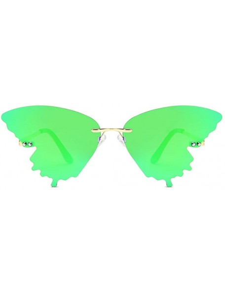 Butterfly Summer Butterfly Sunglasses Gradient Butterfly Shape Frame - E - C1190E5ZMND $9.82