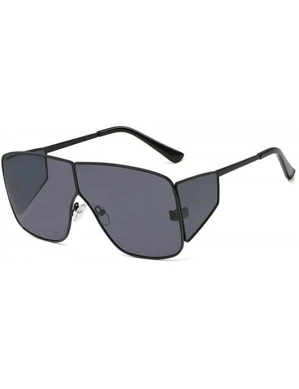 Oversized Fashion Sunglasses Luxury Oversized Glasses - Black - CY18YK2E5QI $16.84