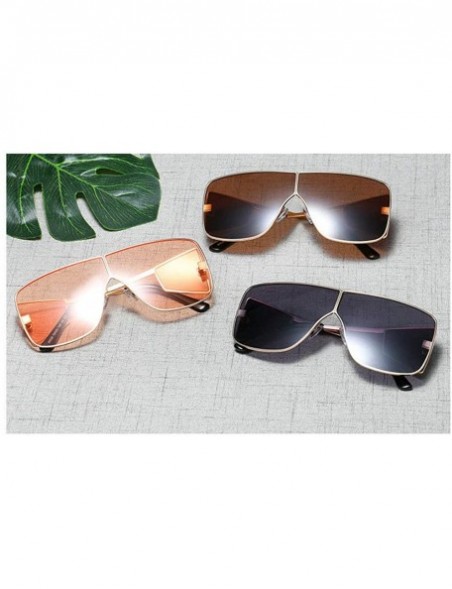 Oversized Fashion Sunglasses Luxury Oversized Glasses - Black - CY18YK2E5QI $16.84