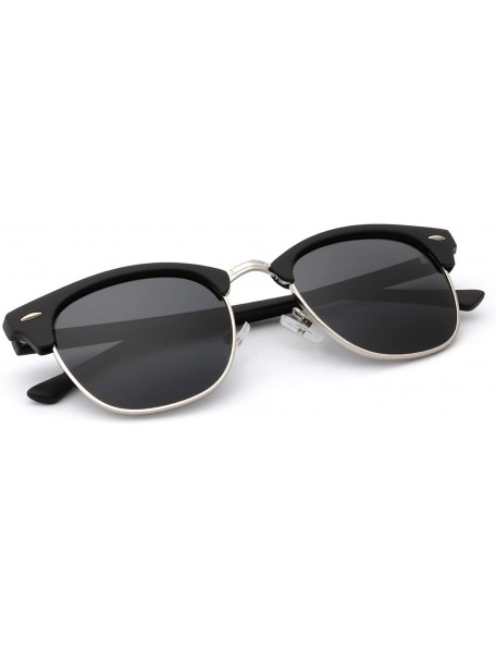 Semi-rimless Polarized Sunglasses for Men and Women Semi-Rimless Frame Driving Sun glasses 100% UV Blocking - C618NX8SDHI $12.48