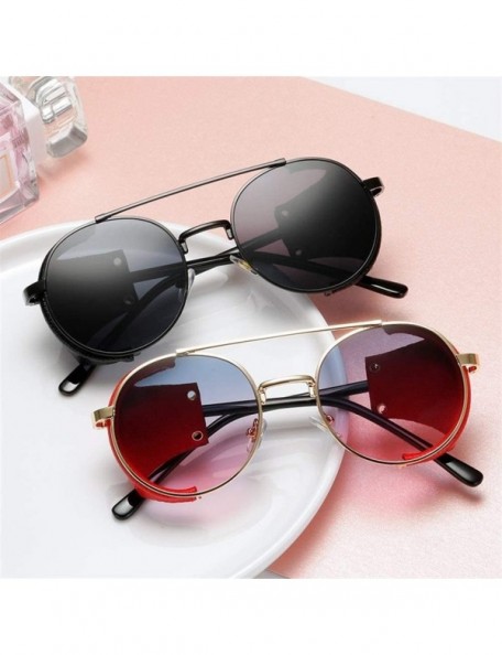 Square Fashion Steampunk Sunglasses Brand Designer Women Men Vintage Round Sun Glasses Luxury Sunglass UV400 Eyewear - 5 - C5...