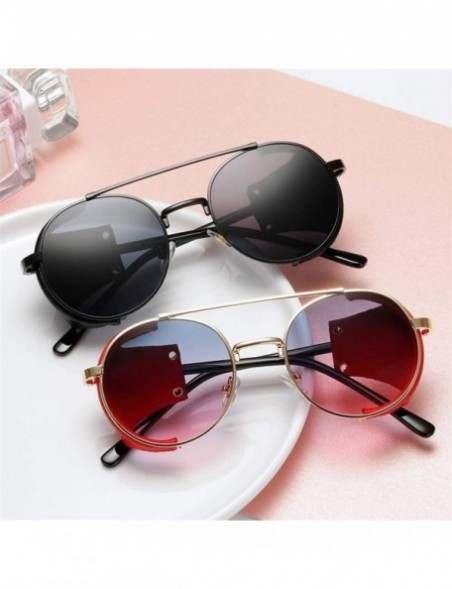 Square Fashion Steampunk Sunglasses Brand Designer Women Men Vintage Round Sun Glasses Luxury Sunglass UV400 Eyewear - 5 - C5...