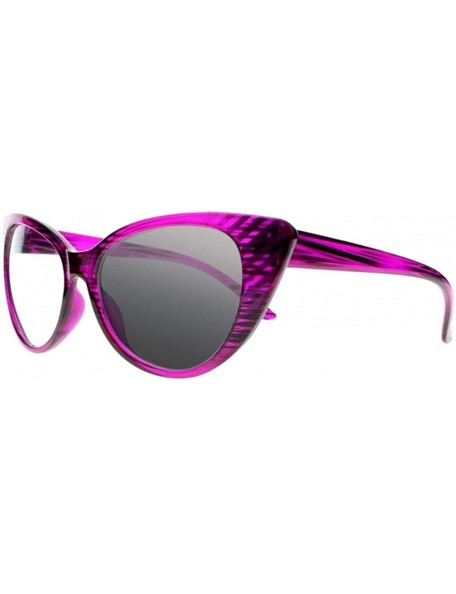 Cat Eye Transition Photochromic Bifocal Women Cat Eye Reading Glasses UV Protection Sunglasses Readers - Purple - C218I9DEYH8...