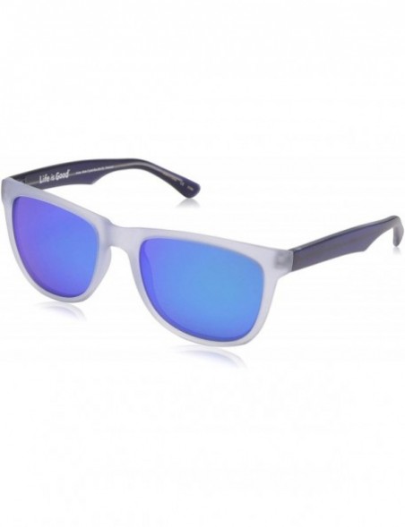 Square Life is Good Unisex-Adult Andes Polarized Square Sunglasses - Matte Crystal Blue - C218RLAZ8TM $33.12