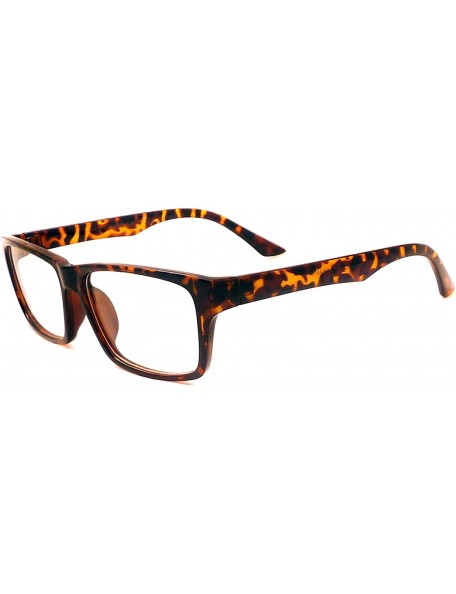 Square VINTAGE Style Unisex Rectangle Square Reading Glasses - Tortoise - CX12O75HNGO $9.66