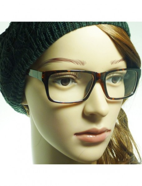 Square VINTAGE Style Unisex Rectangle Square Reading Glasses - Tortoise - CX12O75HNGO $9.66