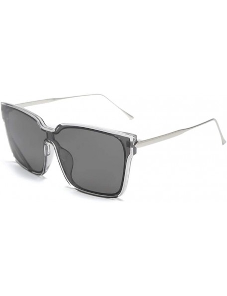 Aviator Fashion Colorful One-Piece Sunglasses Sun glasses for Women 2117 - Grey - CT18AN38U2Q $8.65
