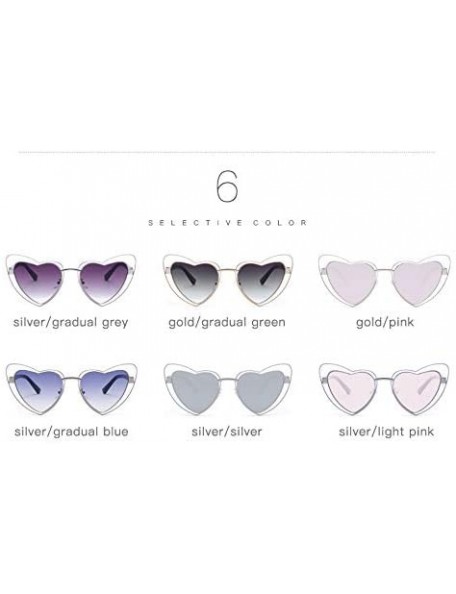 Wrap Heart shaped Mirrored Polarized Sunglasses - Pink - CQ18TOE235I $10.71