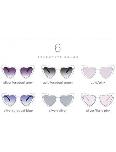 Wrap Heart shaped Mirrored Polarized Sunglasses - Pink - CQ18TOE235I $10.71