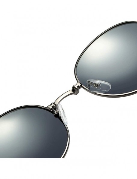 Round HD Vintage Classic Polarized Sunglasses for Men Women Around Rectangular Designer Style UV400 Protection - C - CE197AZ9...