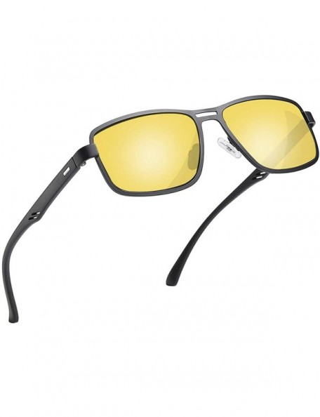 Square Fashion Sunglasses Men Polarized Square Metal Frame Sun Glasses Driving Fishing Eyewear Zonnebril Heren - C81985ECTHQ ...
