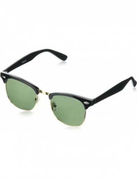 Rimless Half Frame Semi-Rimless Horn Rimmed Sunglasses - Classic - Black-gold / Smoke - CW11PM65739 $10.98