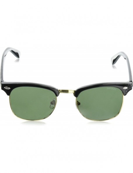 Rimless Half Frame Semi-Rimless Horn Rimmed Sunglasses - Classic - Black-gold / Smoke - CW11PM65739 $10.98