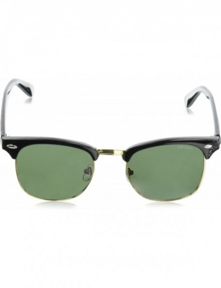 Rimless Half Frame Semi-Rimless Horn Rimmed Sunglasses - Classic - Black-gold / Smoke - CW11PM65739 $10.98