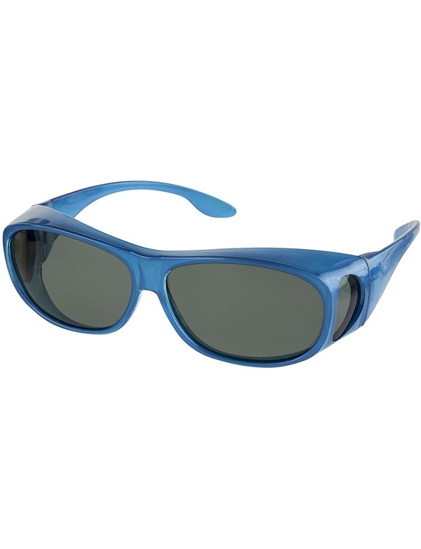 Wrap Sunglasses Wear Over Prescription Glasses- Size Medium- Polarized - Blue - CF11LPTTMAP $15.71