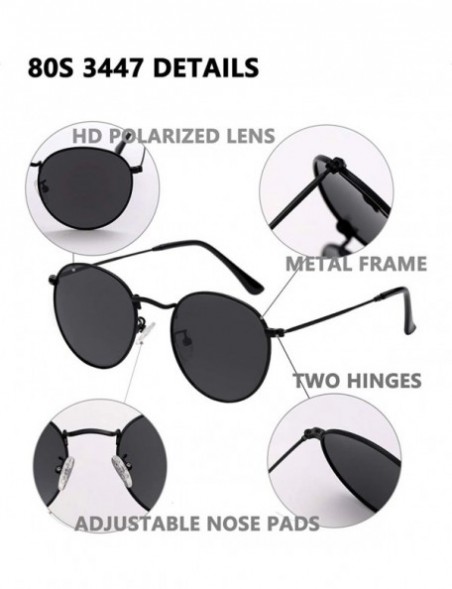 Rimless Trendy Small Round Polarized Sunglasses for Women Men Classic Reflective Lens Metal Frame Sun Glasses UV400 - C0194CE...