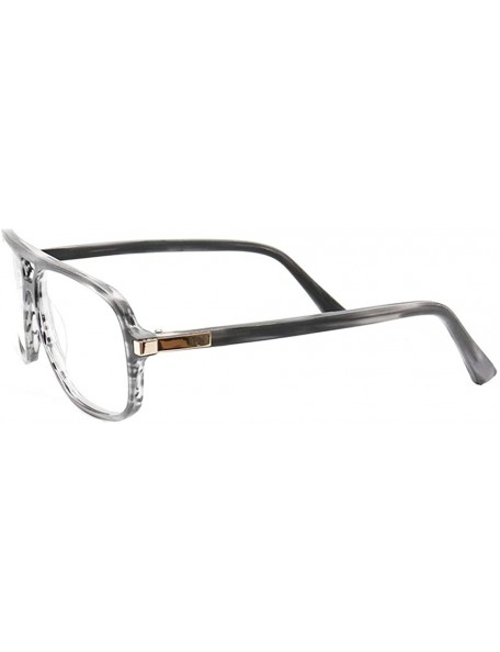 Aviator Unisex Lightweight Retro 80's Aviator Style Prescription Eyeglass Frames - Grey - C418O8Z90CX $15.85