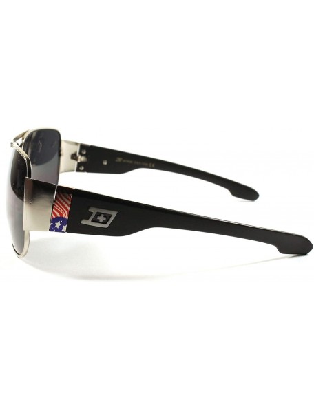 Square Classic Elegant Slick Oversized Mens Womens Swag Square Sunglasses - Silver - C218XD56Q63 $8.30