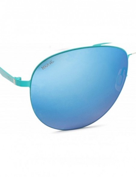 Aviator Women's Sunglasses - Designer Aviator Style - Lightweight - Comfortable - Blue Curacao - CV12NV3GHBP $39.44