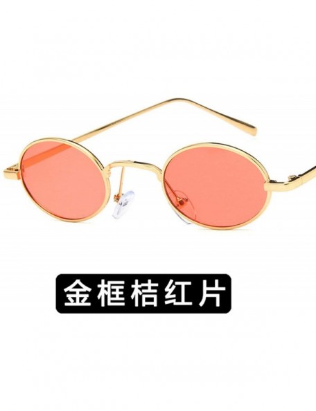 Round Fashion Round Retro Eye Classic Women Sunglasses Tinted Color Lens Small Metal Frame Hip Hop Sun Glasses - 6 - CS198ZW3...