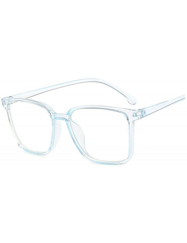 Square Optical Clear Glasses Frame Men Women Vintage Square Eyeglasses Fake Glass Retro Handmade Lens Transparent - C0198A5LR...
