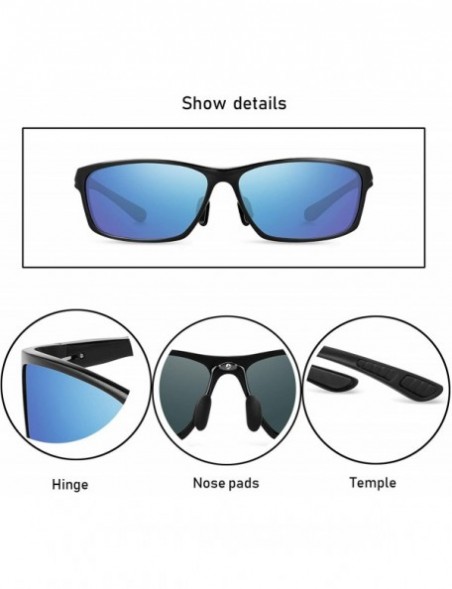 Goggle Polarized Sunglasses for Men and Women - Al-Mg Metal Frame Ultra Light 100% UV Blocking Sports Sun glasses - CJ194SRGX...