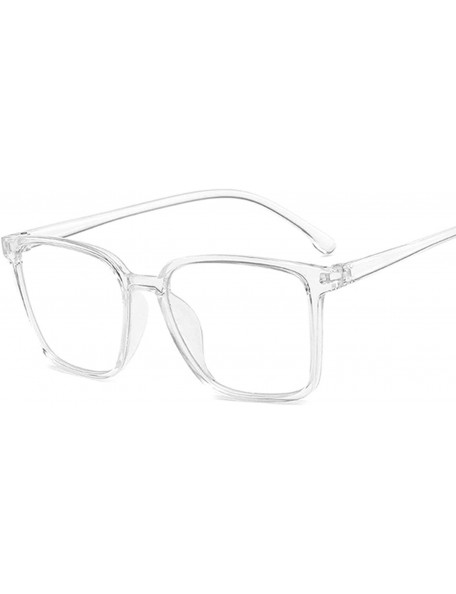 Square Optical Clear Glasses Frame Men Women Vintage Square Eyeglasses Fake Glass Retro Handmade Lens Transparent - C0198A5LR...