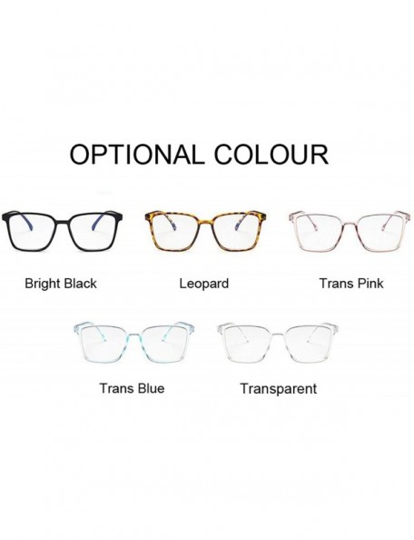 Square Optical Clear Glasses Frame Men Women Vintage Square Eyeglasses Fake Glass Retro Handmade Lens Transparent - C0198A5LR...