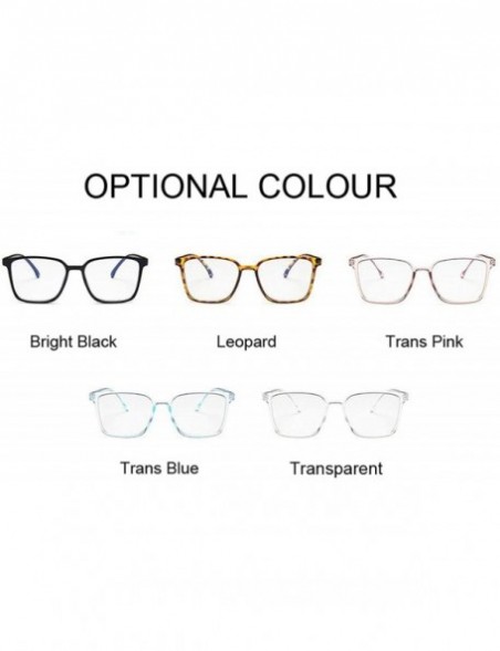 Square Optical Clear Glasses Frame Men Women Vintage Square Eyeglasses Fake Glass Retro Handmade Lens Transparent - C0198A5LR...