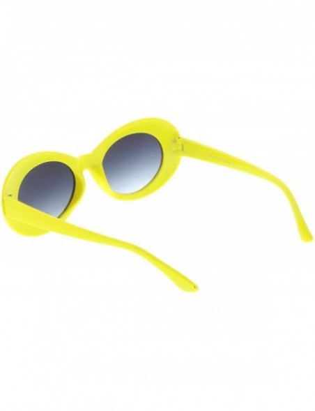 Goggle Retro Colorful Tapered Arms Neutral Colored Gradient Lens Oval Sunglasses 50mm - Yellow / Lavender - C2183N4R4D7 $7.90