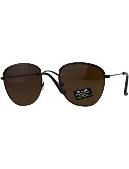 Aviator EyeDentification Sunglasses Unisex Vintage Retro Fashion Shades UV 400 - Bronze (Brown) - C018ES057W7 $10.70