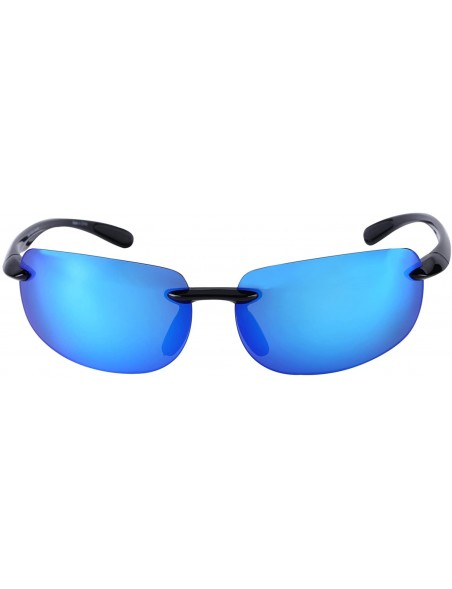 Wrap Pair Lovin Unisex Polarized Sunglasses - Open Road Blue - CT184ID359Y $52.89