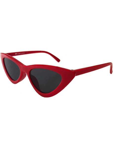 Cat Eye Retro Cat Eye Vintage Sunglasses UV400 Polarized Eyewear - Red - CB18UXR9OWR $22.71