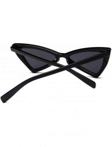 Cat Eye Women's Cat Eye Sunglasses Retro Style Triangle Frame Sunglass - Black - CJ18LRROHYX $12.13